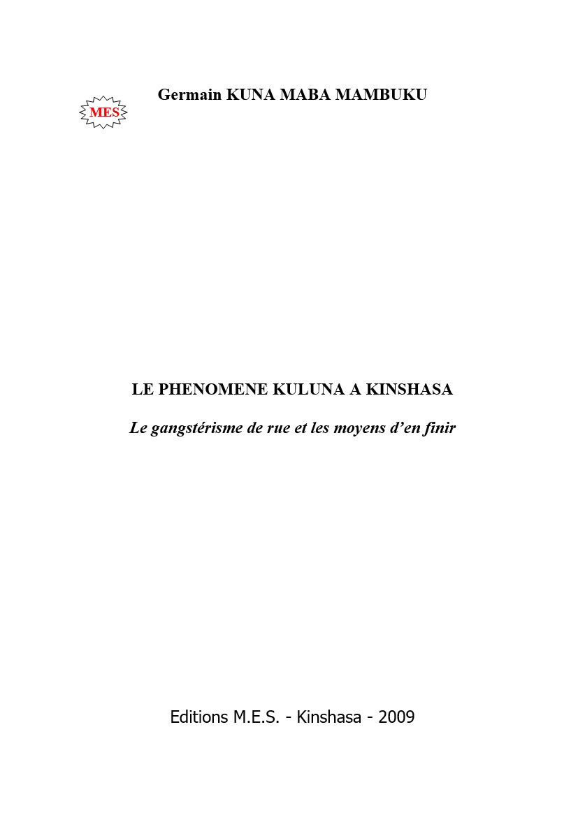 Le phénomène Kuluna à Kinshasa